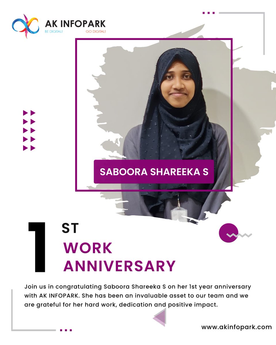 AK_Infopark's tweet photo. Congratulations to our amazing employees on reaching another significant milestone! Your hard work, dedication and commitment are truly valued. Looking forward to more years of success, collaboration and growth ahead! 🎉🎉

#WorkAnniversary https://t.co/geM0zRNZTt