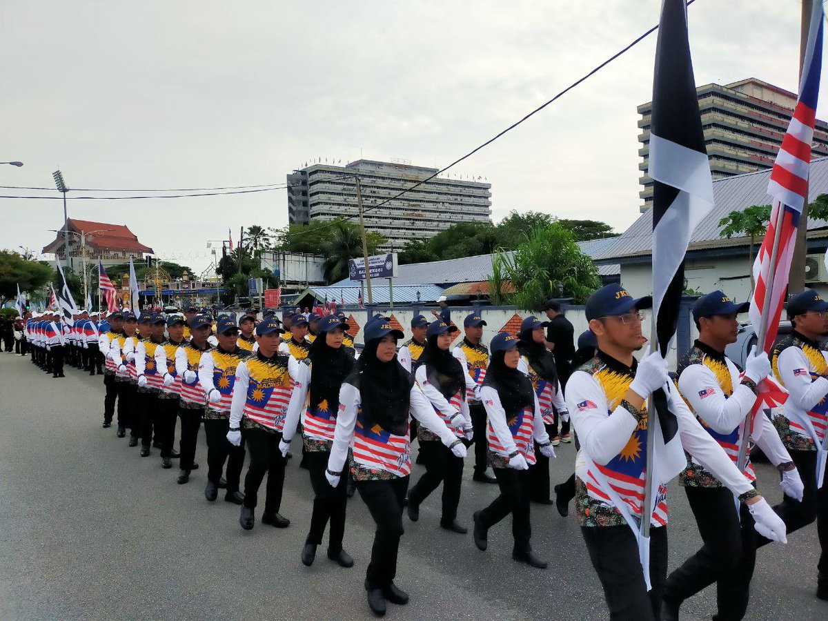 Perarakan Kontinjen Perbarisan JKR Negeri Terengganu Pada Raptai  Bersempena Sambutan Hari Kebangsaan Ke-68 Peringkat Negeri Terengganu Darul Iman Tahun 2025