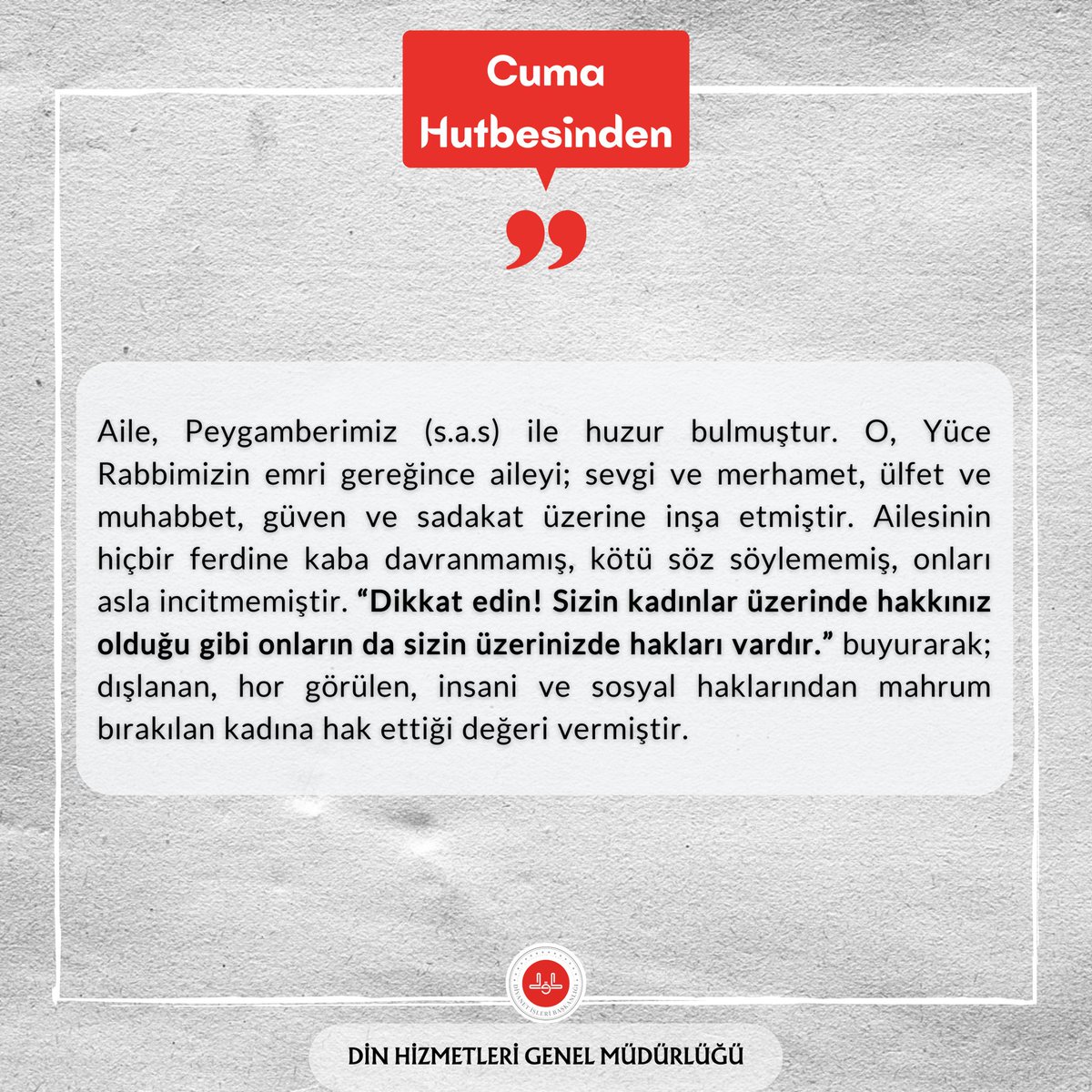 Cuma Hutbesinden.

#diyanet #cumahutbesi #hzmuhammed #alemlererahmet