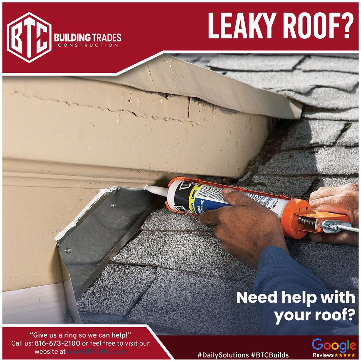 BuildTrades's tweet photo. Spot a leak? Fix it fast! BTC’s tip saves you. Call 816-673-2100! #BTCKC #ProAdvice #MaintenanceTips https://t.co/0cARJbr9lV