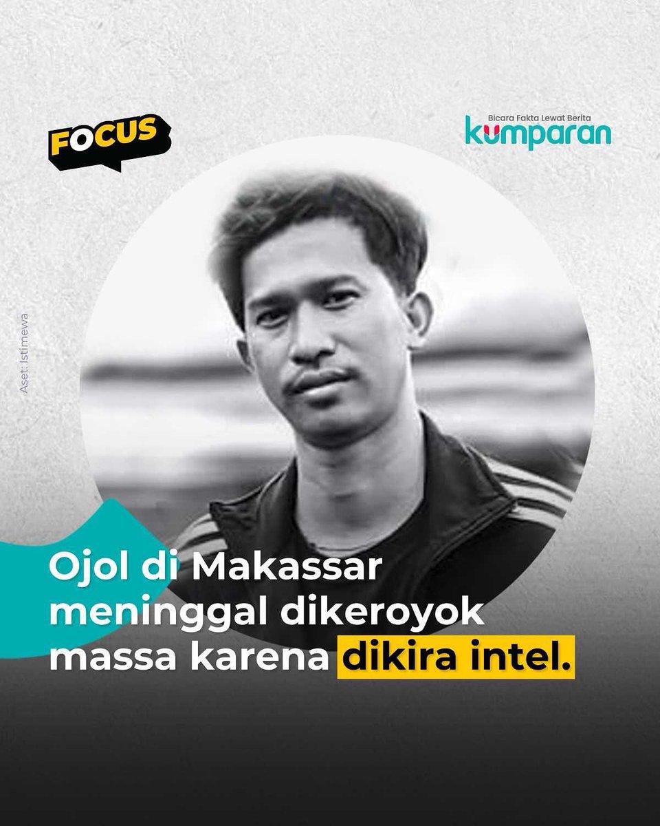 kumparan's tweet photo. Seorang pemuda bernama Rusdamdiansyah (25), pengemudi ojek online Grab, tewas setelah dikeroyok massa karena dikira intel saat demo ricuh di depan Kampus UMI Makassar, Jumat malam (29/8). Ia meninggal dunia pada Sabtu (30/8) usai sempat dirawat di rumah sakit.

Plt Kepala BPBD Makassar, Muhammad Fadli Tahar, membenarkan peristiwa itu. “Dugaannya begitu (dikira intel), tapi yang jelas informasi yang kami terima itu, yang bersangkutan ini dikeroyok oleh massa saat kerusuhan di (Jalan) Urip,” ujarnya.

Grab juga menyampaikan duka cita mendalam. “Dengan penuh duka, kami membenarkan bahwa sosok yang berpulang dalam insiden di Makassar semalam adalah Mitra Pengemudi kami, Almarhum Rusdamdiansyah (Dandi),” tulis Grab di Instagram resminya.

Grab mengenang Rusdam yang sudah lebih dari 7 tahun menjadi mitra. “Beliau bukan sekadar Mitra Pengemudi, tetapi pejuang jalanan yang setia, sahabat bagi sesama Mitra, dan bagian dari keluarga besar Grab,” tulisnya. 

Grab juga memberikan pendampingan langsung dan dukungan penuh bagi keluarga almarhum.

BPBD Makassar memastikan jenazah Rusdam telah diantar ke pemakaman dengan bantuan Pemkot.

📸: Dok. Istimewa.

Follow WhatsApp Channel kumparan untuk dapat Informasi terpercaya dikirim langsung ke WhatsApp kamu. Ketik https://t.co/LTFgN0m78w di browser kamu sekarang, agar bisa share informasi tanpa ragu. 

#focus #rantisojol #news #oneliner #mobilrantis #demo #demoDPR #unjukrasa #brimob #polisi #demojakarta #infojakarta #info #beritaterkini #berita #infoterkini #bicarafaktalewatberita #kumparan