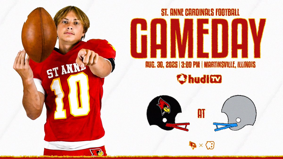 It’s game day! 🐦🏈

Our season kicks off today at Martinsville against the Bluestreaks! Kickoff will be at 3:00 pm.

The link to the HUDL TV live stream is below ⬇️ 

fan.hudl.com/usa/il/martins…

#CardinalCulture