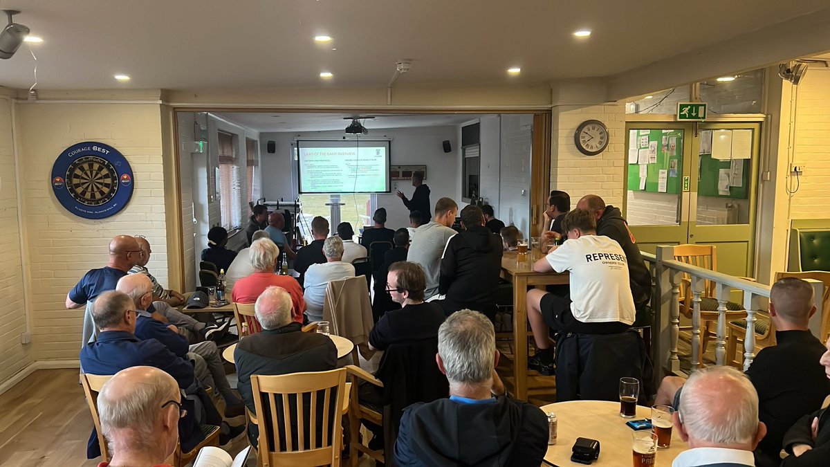 Amazing turn out for our first meeting on the laws of the game revision for this season delivered by our excellent training officer Isaac Blackey!
Our October meeting will be announced in due course with a great guest speaker lined up!