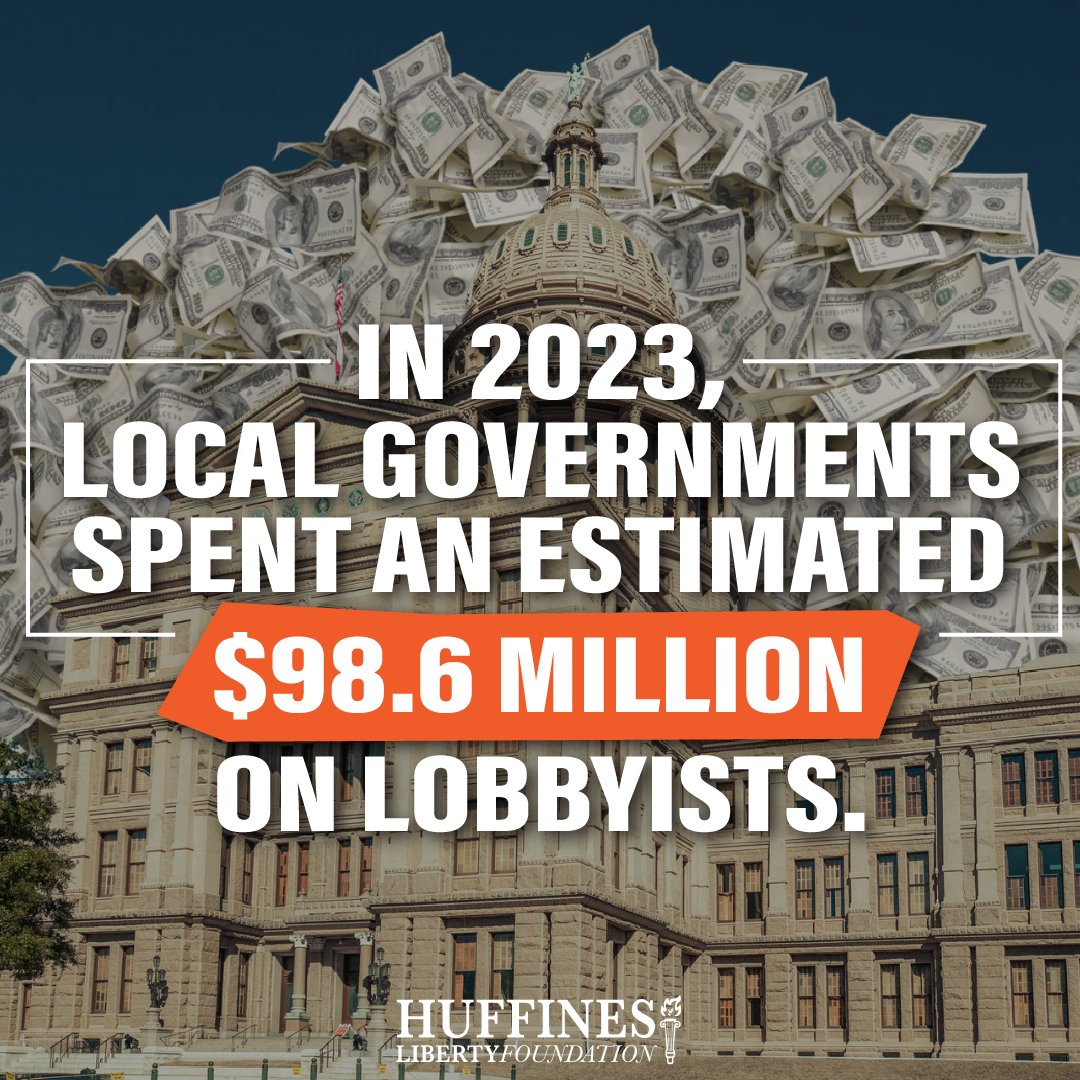 Nearly $100 million of your hard-earned tax dollars are going to lobbyists who fight for higher taxes, more regulation, and bigger government.

Taxpayer-funded lobbying is legalized corruption. Texans deserve a government that listens—not one that hires an army to ignore you.