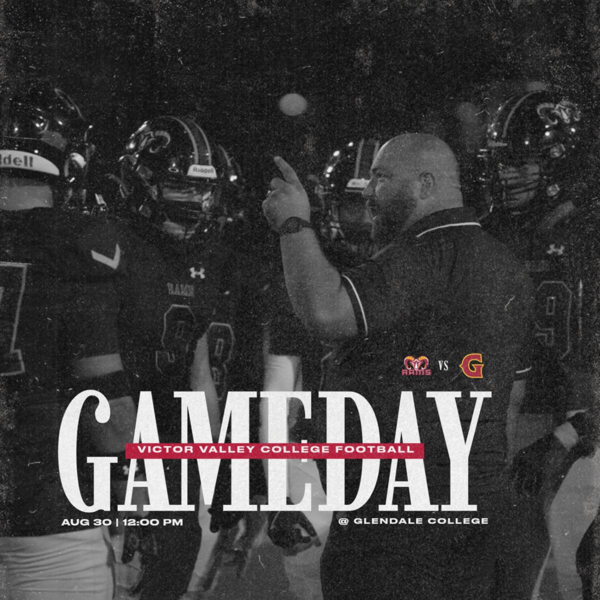 🏈 College Football Gameday! 🏈
VVC Football on the road to start the season!
📅8.30.25
🕛 12:00 PM Kickoff
📍 Glendale College

#VVCFootball #SeasonOpener #CollegeFootball  #RamsOnTheRoad #VictorValleyCollege #JucoFootball #GoRams
 #HornsUp🤘