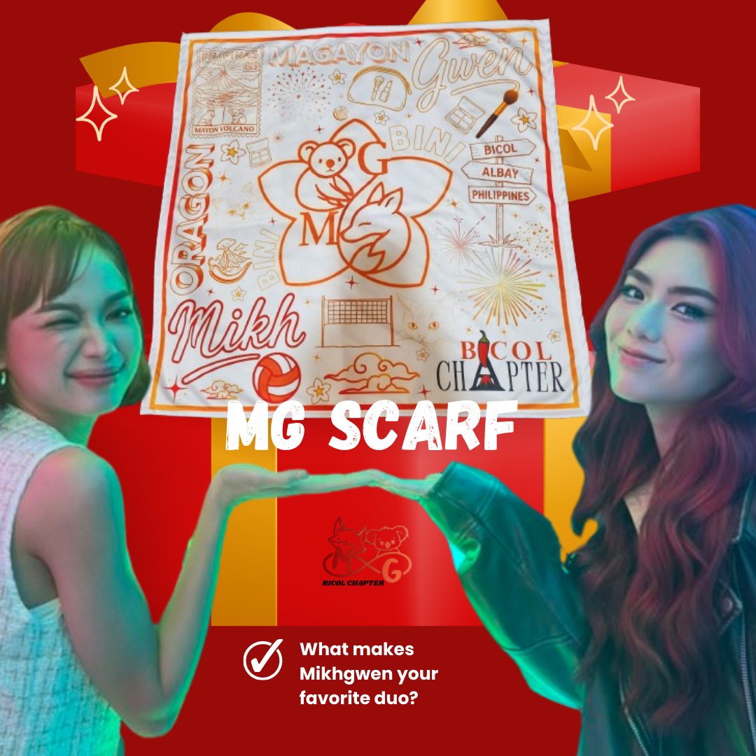 ⋆˙⟡ MIKHGWEN BICOL'S GIVEAWAY ⋆˙⟡

SCARF: 3 winners
- mbf
- like &amp; rt
- what makes mikhgwen your favorite duo?

Ends on September 5, will give the price to the winners @ Ibalong Festival this September 6, 2025. Goodluck, agwenlites!
