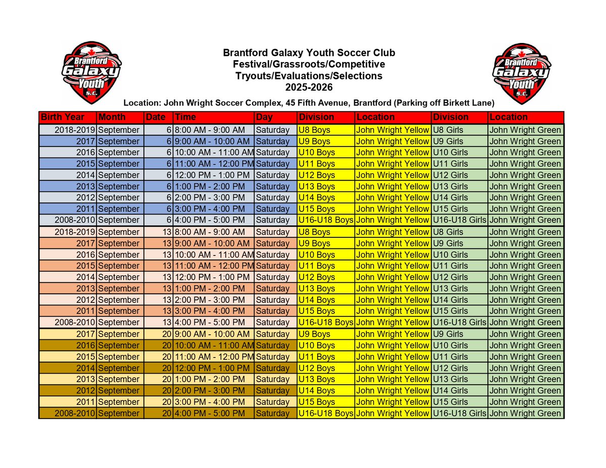 We welcome all players interested in playing at a Representative level of soccer to attend our Tryouts/Evaluation/Selection sessions. Please pre-register. There are no fees to participate.
