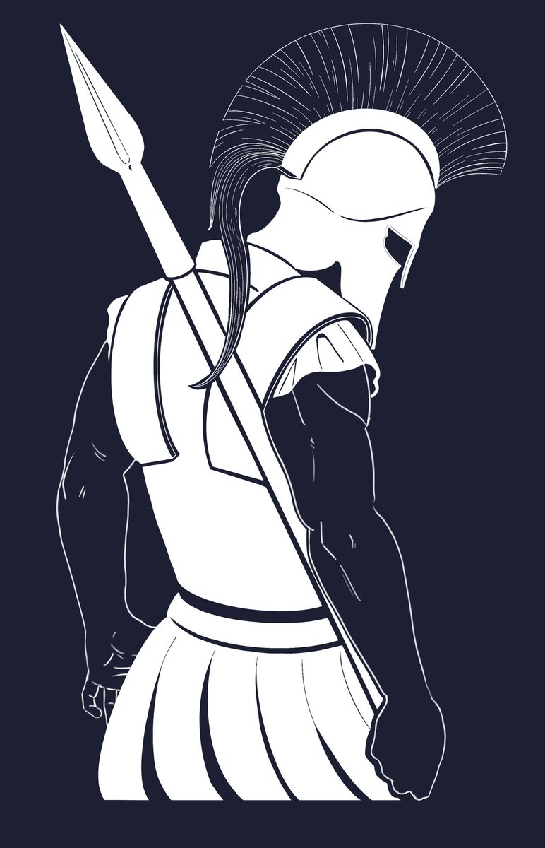 ChodBrother's tweet image. Hi everyone, I’ve been a bit absent this month between summer holidays and finishing up internship work. That last bit is two T-Shirt designs, one of a #samurai and one of a #hoplite, which I drew while in Greece funny enough. Not my usual art style, but I hope you like them