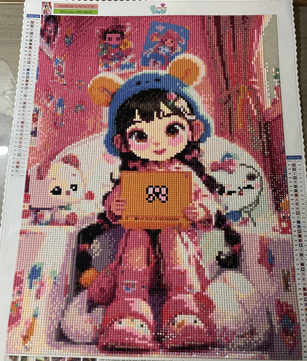 Coco_An2's tweet image. #ここのダイヤモンドアートコレクション
⑪2025.8.30 完成

Title  可愛い小さな女の子
Artist  WOWO diamond art
Shop TEMU
Size 35×45
Type スクエア
Color 41
(AB Color 3 / XC Color 2 / ZC Color 3)

#ダイヤモンドアート
#ダイヤモンドアート好きな人と繋がりたい