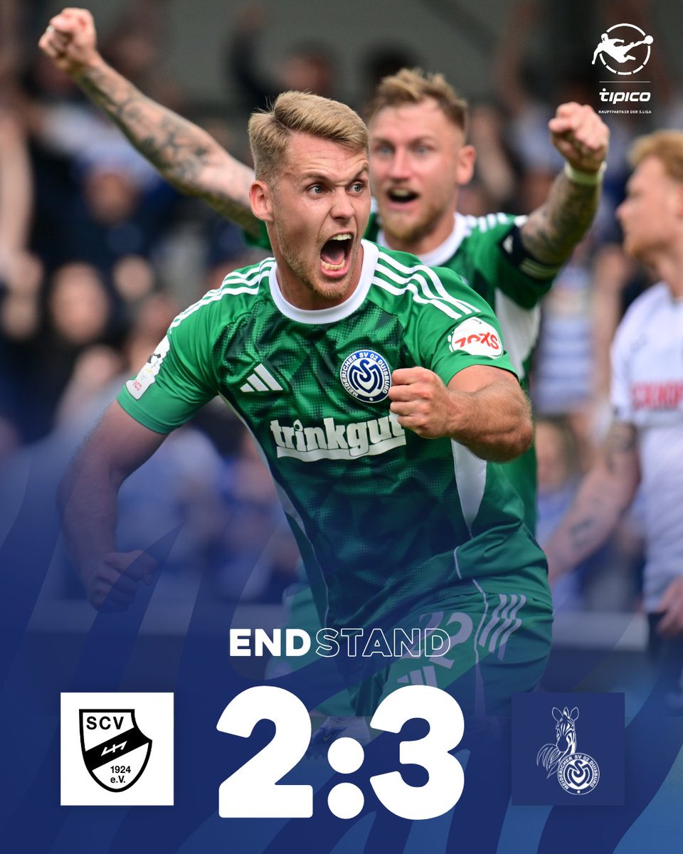 90'+7 AUSWÄRTSSIEG! 🔵⚪

Völlig bekloppt. Unsere #Zebras gewinnen in Verl nach 0:2-Rückstand und ziehen durch die Treffer von #Symalla, #Töpken und #Noß auch das vierte Spiel. Der Wahnsinn hört nicht auf! 🤯🤯

2:3 | #MSVereint #Duisburg #SCVMSV