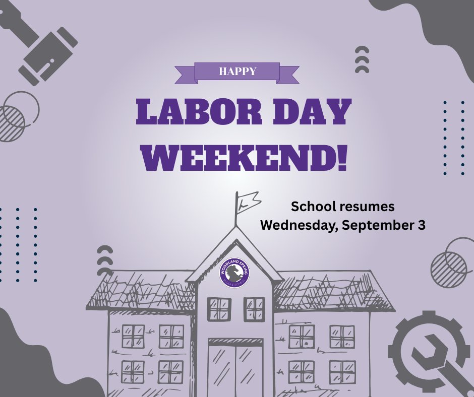 Enjoy your holiday weekend, Stallions! School is closed on Monday in observance of Labor Day. Teachers have professional development on Tuesday, September 2. School resumes for students on Wednesday, September 3. #Learn230
