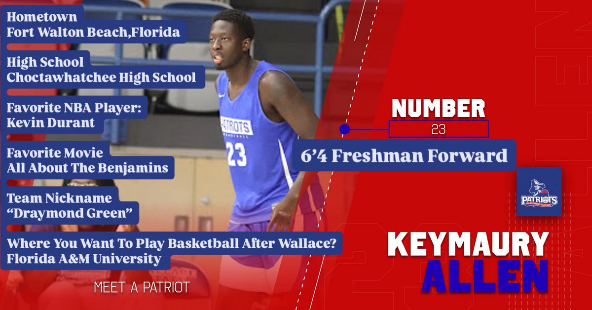 Patriots Nation things to know about Freshman Forward <a href="/KeymauryA/">Keymaury Allen</a> 🔴⚪️🔵