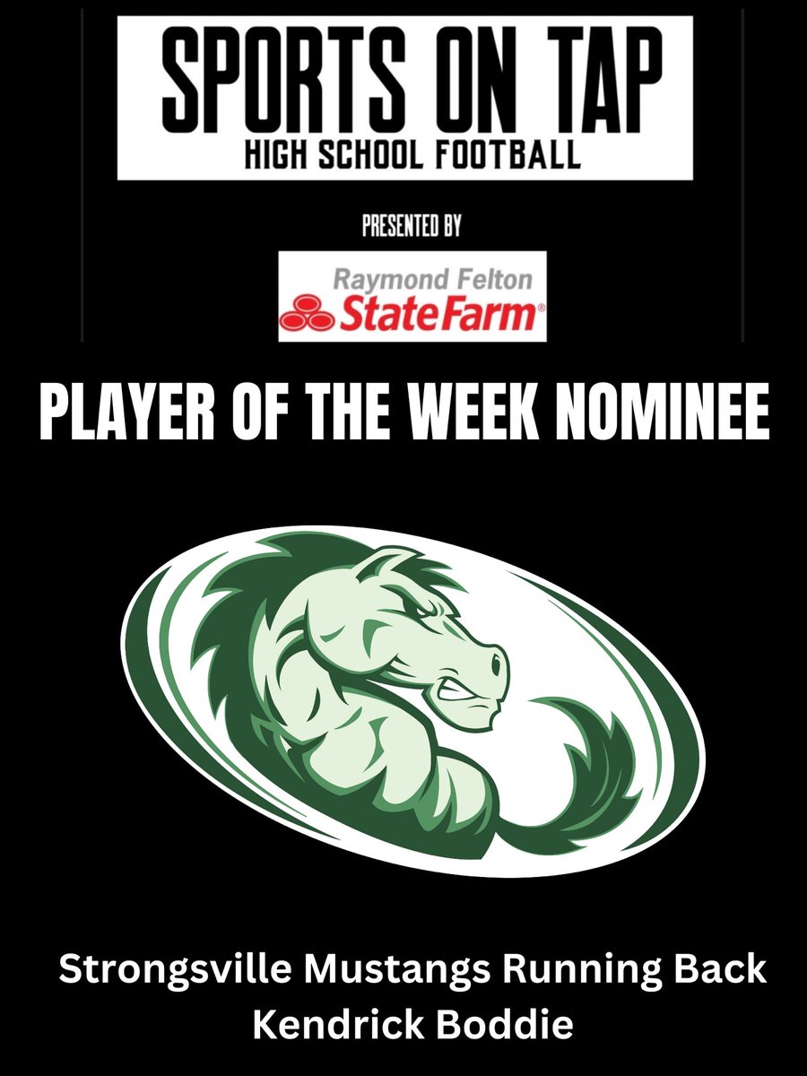 Sports On Tap (@sotpodcast) on Twitter photo Strongsville RB Kendrick Boddie
27 Carries 246 Yards 2 Touchdown’s
38 Yard Receiving Touchdown
<a href="/scsmustangs/">Mustang Athletics</a> <a href="/Strongsville_FB/">StrongsvilleFootball</a> <a href="/jason_trusnik/">Jason Trusnik (official acct.)</a> <a href="/Kendrick_Boddie/">Kendrick Boddie</a> <a href="/Ohio_GCC/">Greater Cleveland Conference</a> Strongsville RB Kendrick Boddie
27 Carries 246 Yards 2 Touchdown’s
38 Yard Receiving Touchdown
<a href="/scsmustangs/">Mustang Athletics</a> <a href="/Strongsville_FB/">StrongsvilleFootball</a> <a href="/jason_trusnik/">Jason Trusnik (official acct.)</a> <a href="/Kendrick_Boddie/">Kendrick Boddie</a> <a href="/Ohio_GCC/">Greater Cleveland Conference</a>