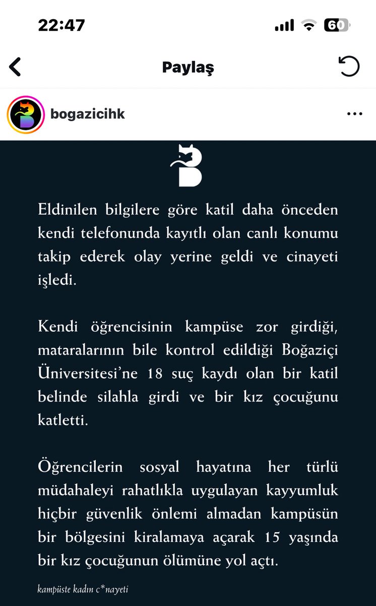 duygu. (@loh_ice_) on Twitter photo Siz bizimle dalga mı geçiyorsunuz sayın yetkililer? Boğaziçinin kendi öğrencisi bile yüz tane taramadan geçerken nereden geldiği belli olmayan silahlı biri nasıl girebiliyor bu kampüse? 20 tane suç kaydı olanlar neden dışarıda? <a href="/adalet_bakanlik/">T.C. Adalet Bakanlığı</a> Siz bizimle dalga mı geçiyorsunuz sayın yetkililer? Boğaziçinin kendi öğrencisi bile yüz tane taramadan geçerken nereden geldiği belli olmayan silahlı biri nasıl girebiliyor bu kampüse? 20 tane suç kaydı olanlar neden dışarıda? <a href="/adalet_bakanlik/">T.C. Adalet Bakanlığı</a>