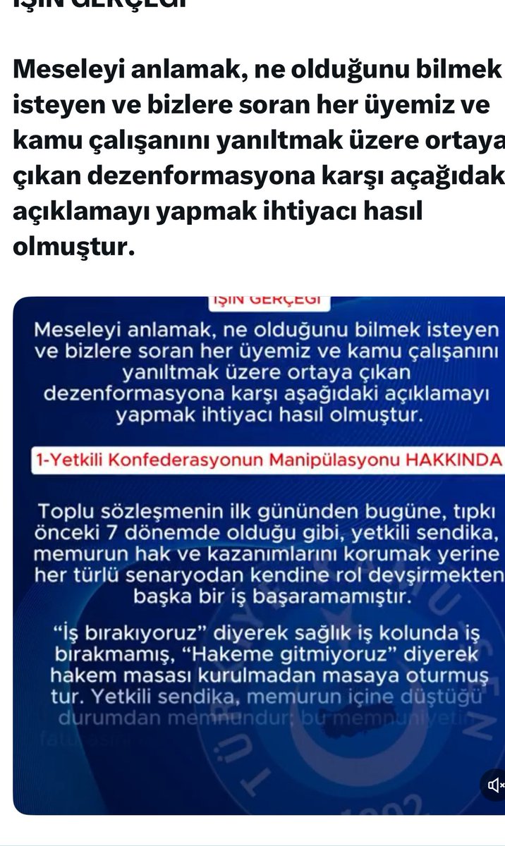 Masadaki İş Bilmezliğinizi, Hakemdeki İşbirlikçiliğinizi, Çirkef Sendikal Anlayışınızla Örtemezsiniz!

Toplu Sözleşme’nin başından beri derdi memurun hakkını savunmak yerine Memur-Sen olanların kirli algı güdümlü sendikacılığını yalan, iftira ve kirli algı operasyonlarıyla