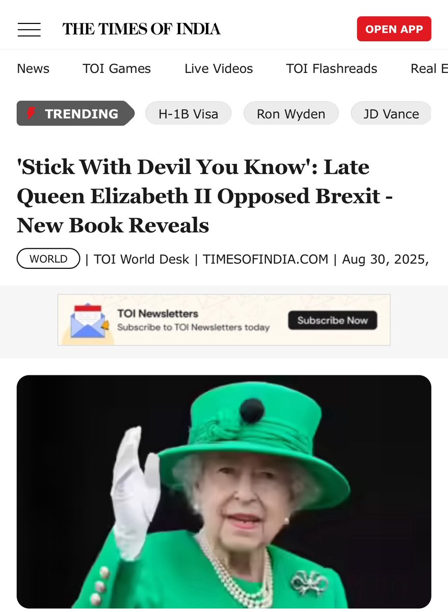 The Queen was absolutely totally 💯 right. 

Brexit has left Britain weaker, poorer, and divided. She knew: stick with the devil you know. 

#BrexitDisaster