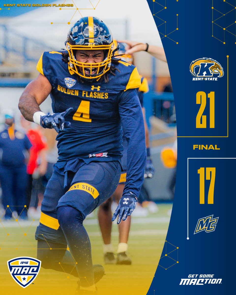 A season opening win for the Flashes! ⚡️

<a href="/KentStFootball/">Kent State Football</a> | #MACtion