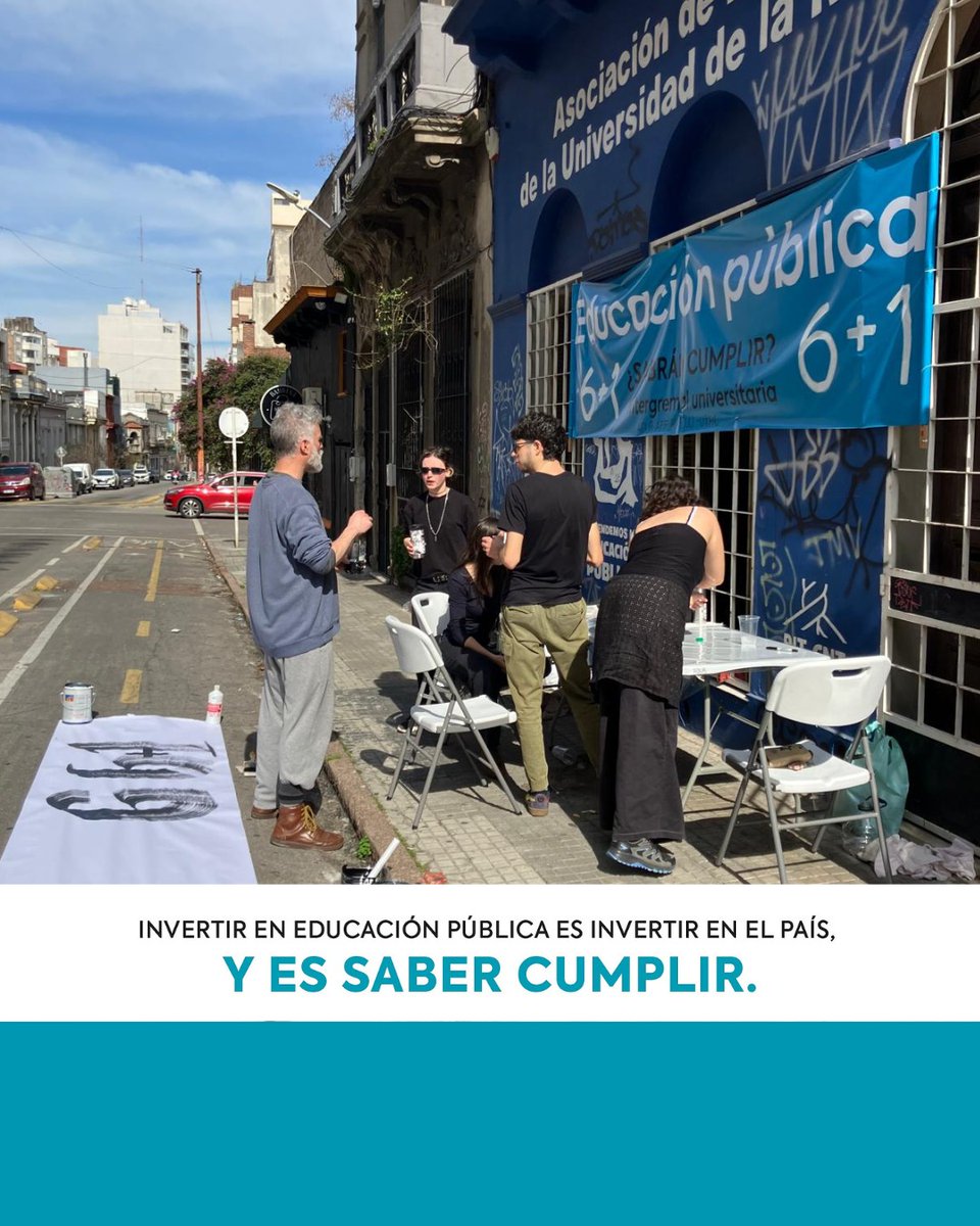 Sábado de propaganda y almuerzo fratenal en Adur. 
#intervenireneducaciónpublicaesinvertirenelpais y es #sabercumpli