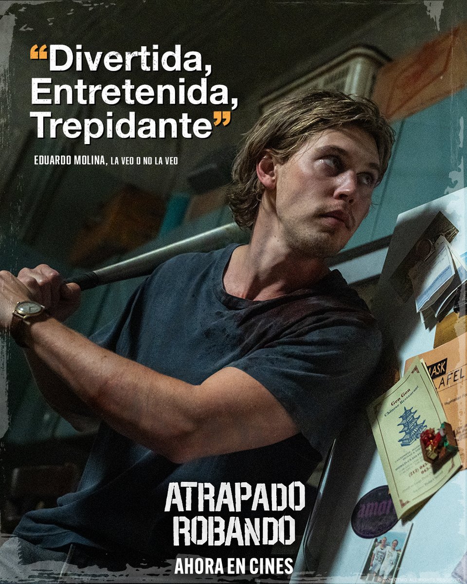 SonyPicturesMX's tweet image. &quot;Divertida, entretenida y trepidante.&quot;

#AtrapadoRobando 🏃‍♂️🕶🔫 AHORA, exclusivamente en cines.