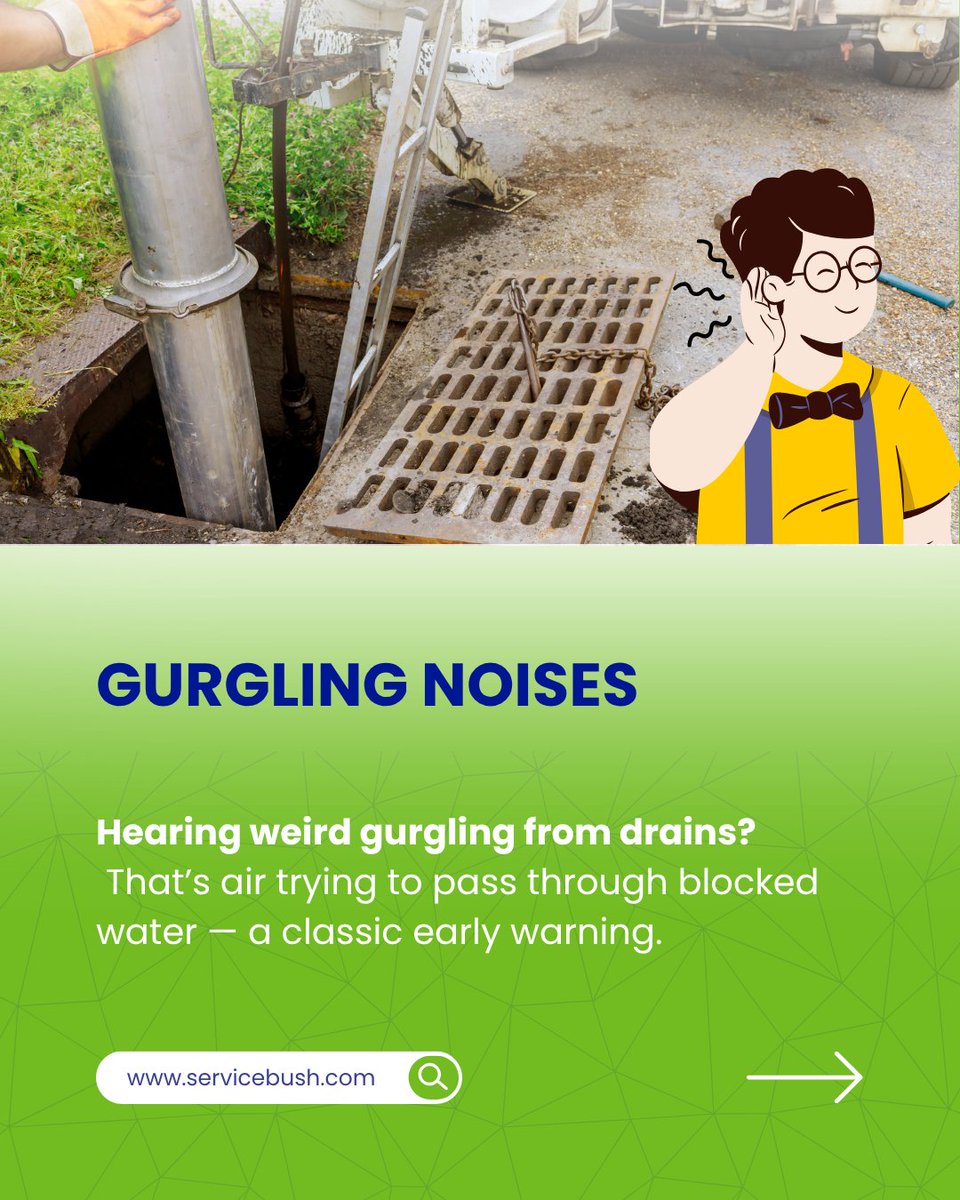 ServiceBush's tweet image. 🛑 Slow drains
🛑 Bad smells
🛑 Gurgling sounds
🛑 Mold on walls?

These are signs your drainage line is failing!

Let Service Bush fix it before it floods into a bigger problem.
📞 Book today!

#DrainageProblem #ServiceBush #HomeCare #Plumbing #LeakDetection #BlockedDrain