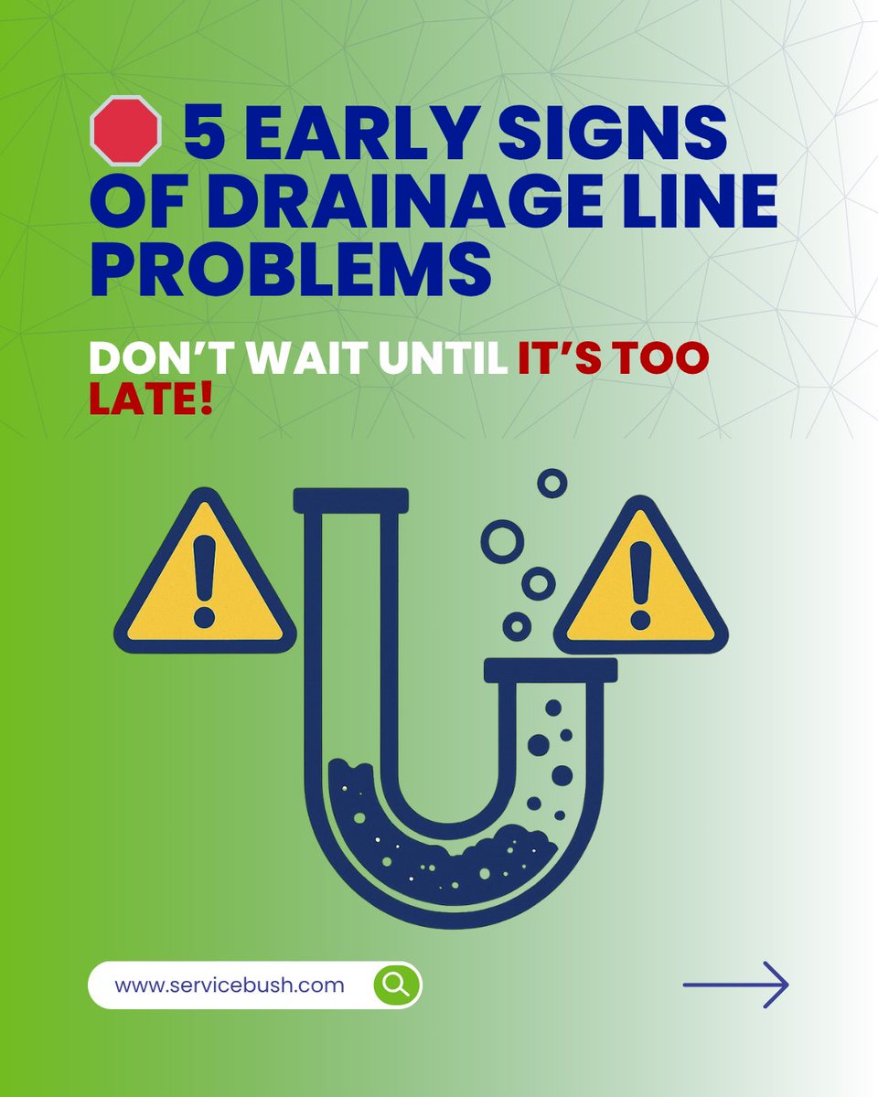 ServiceBush's tweet image. 🛑 Slow drains
🛑 Bad smells
🛑 Gurgling sounds
🛑 Mold on walls?

These are signs your drainage line is failing!

Let Service Bush fix it before it floods into a bigger problem.
📞 Book today!

#DrainageProblem #ServiceBush #HomeCare #Plumbing #LeakDetection #BlockedDrain