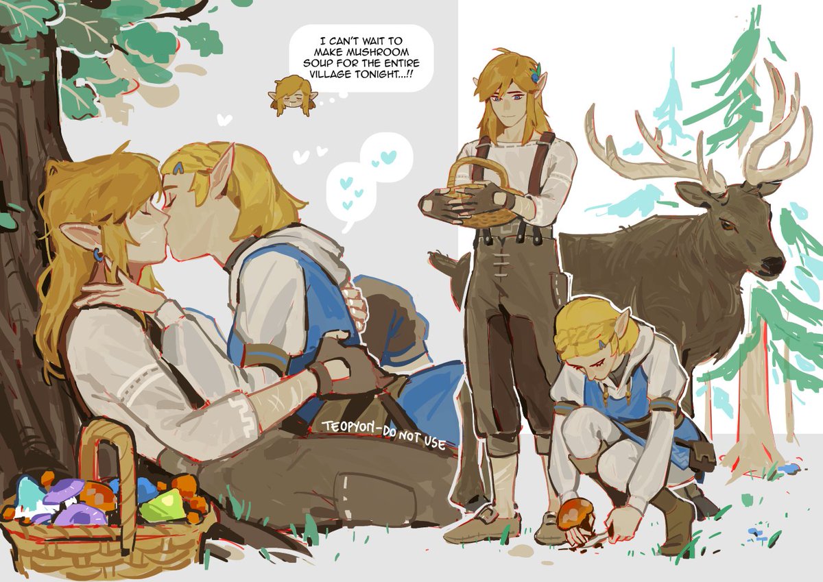 picking mushrooms! 🍄💝🌲

#zelink #zelda #リンゼル #TheLegendOfZelda #totk #botw