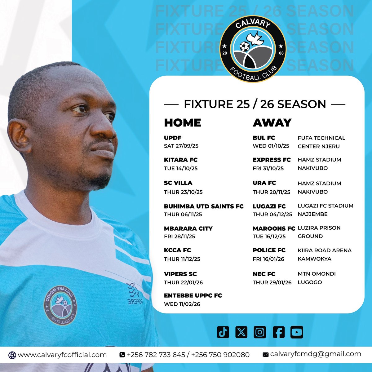 kintujimmy2's tweet photo. Our 2025/26 season fixtures are confirmed. We look forward to competing with focus and commitment both home and away. https://t.co/8lHSyZpz3F