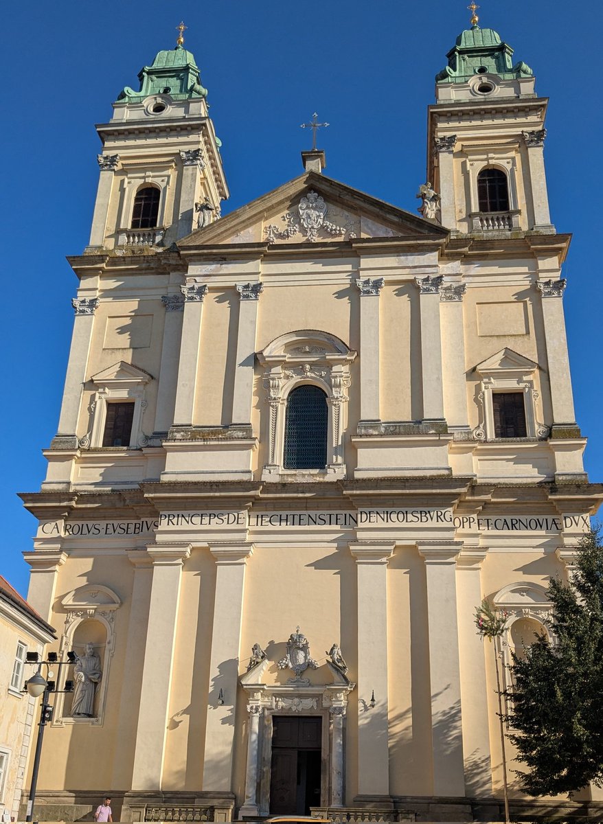 #Facade of the #church of the Assumption of the Virgin Mary in Valtice, Moravian Margraviate.