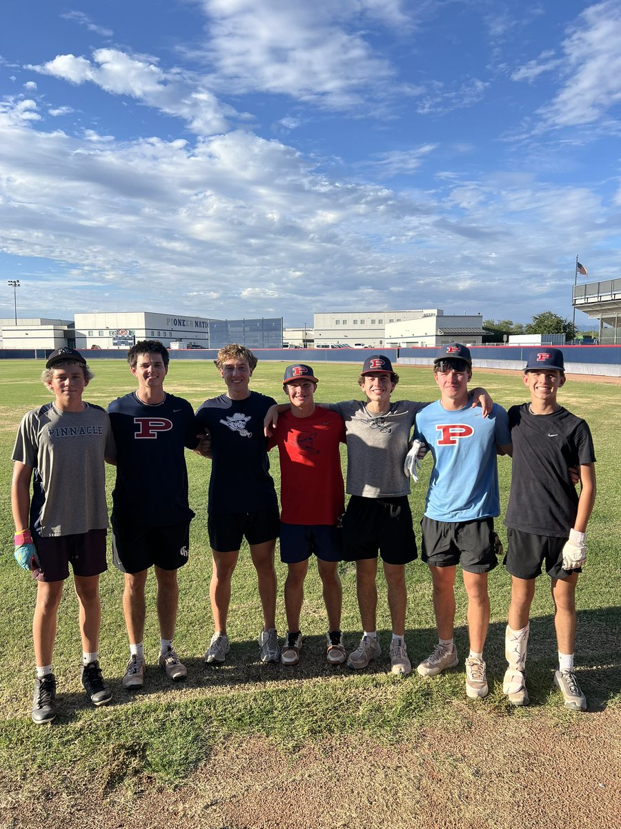 Shout out to these studs for their positive leadership and mentorship!

These 5 upperclassmen in the middle chose to stay after practice last week to get some extra hacks in. Two freshman were in the cages with them and they shared what it takes to compete at the 6A Varsity