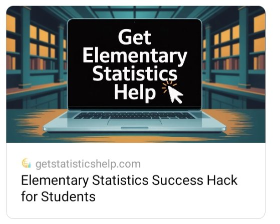 statistics_hero's tweet image. Got an Elementary Statistics class this fall? Stressing? Worried on what to do? We offer elementary statistics help for all students. Get that college credit with ease. Get in touch and let&apos;s talk success strategy
#Statistics #elementarystatistics #NuNew #college #statisticshelp