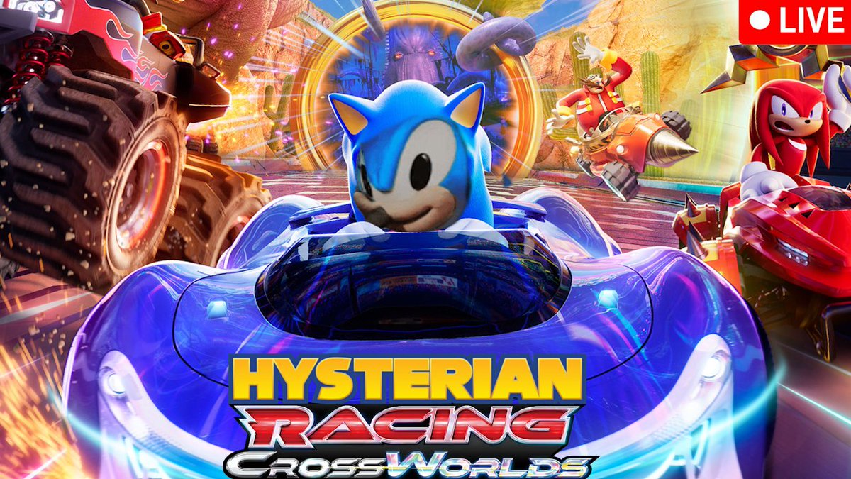 🚨 LIVE NOW 🚨

New Sonic racing game is coming out soon and you can play it for free right now, so I'm trying it out! Come join if you like! Link in replies!