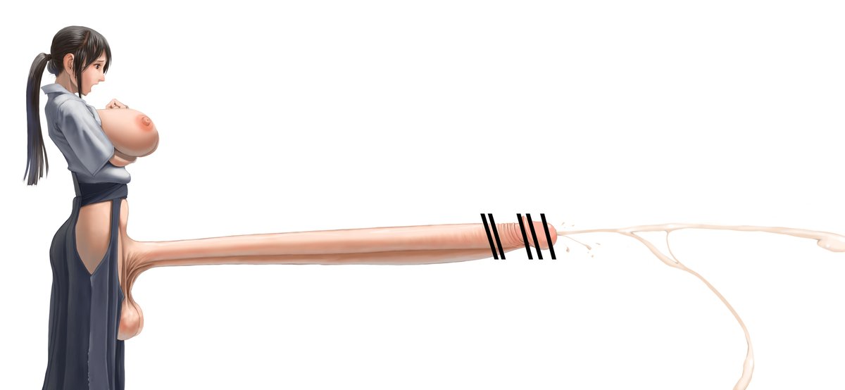 巨根、長根ふたなり射精イラスト
塗り方を厚塗りへ戻しました
こちらの方が作業速いし私らしい。
皆さんはどちらが良いかな？
#futanari #ふたなり