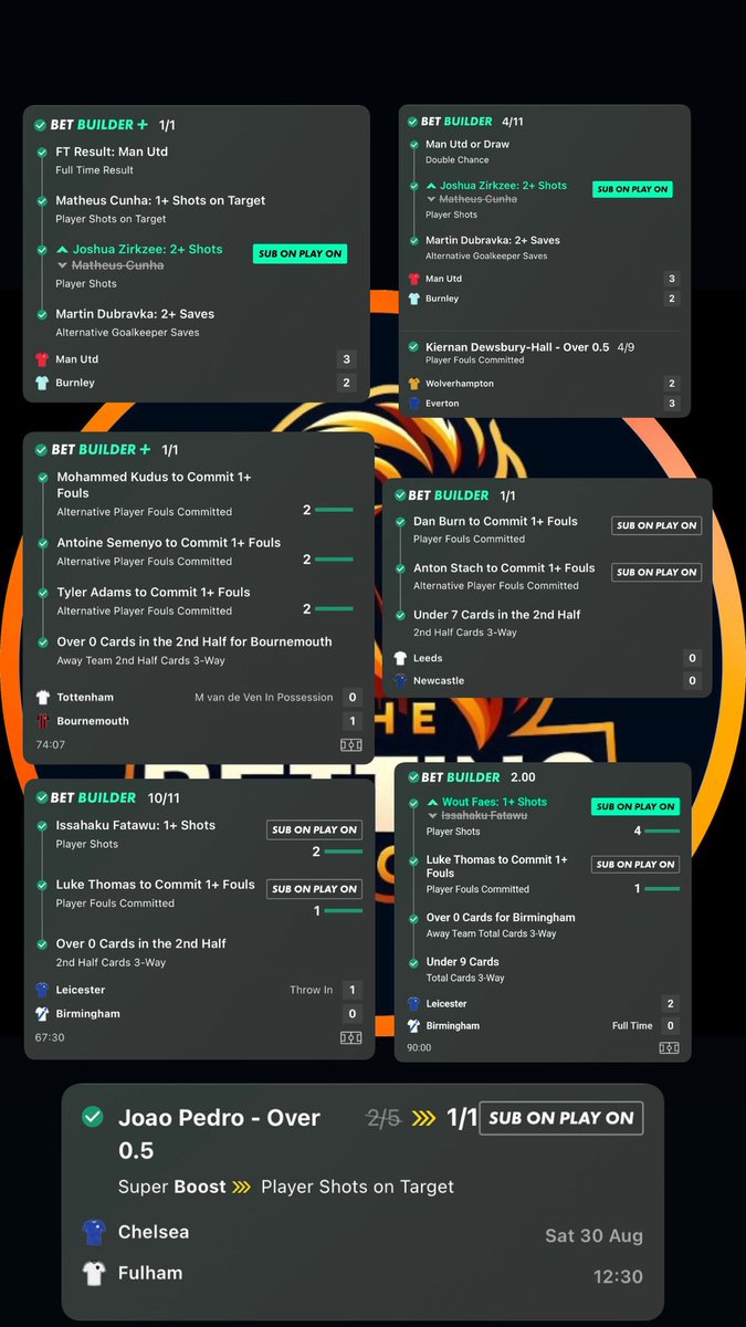 VIP MAKING A SECOND INCOME 🦁 

Just 1 losing bet so far this weekend.. 

Strike rates above 80% means 1/1 builders are guaranteeing members a nice consistent growing profit 💸 

Just 34p a day for new members 👇🏼 

sublaunch.com/thebettingedge…