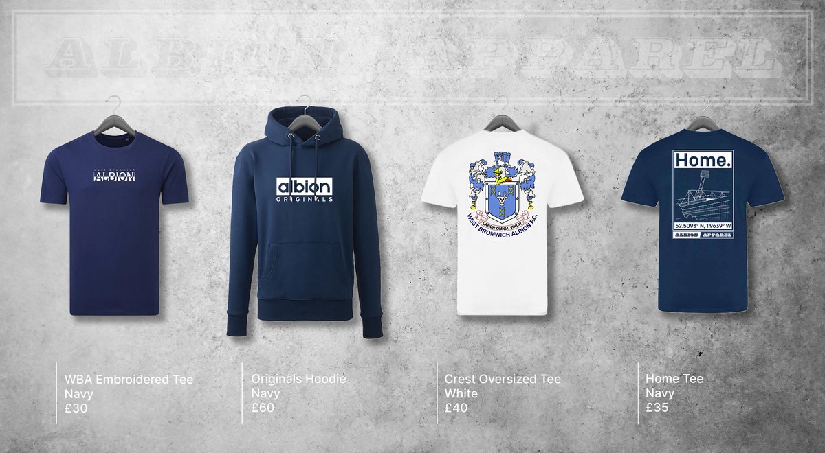 The <a href="/AlbionApparel/">Albion Apparel</a> #Launch4.  Available for pre-order 01.09.2025

#WBA #COYB #ThisIsOurs