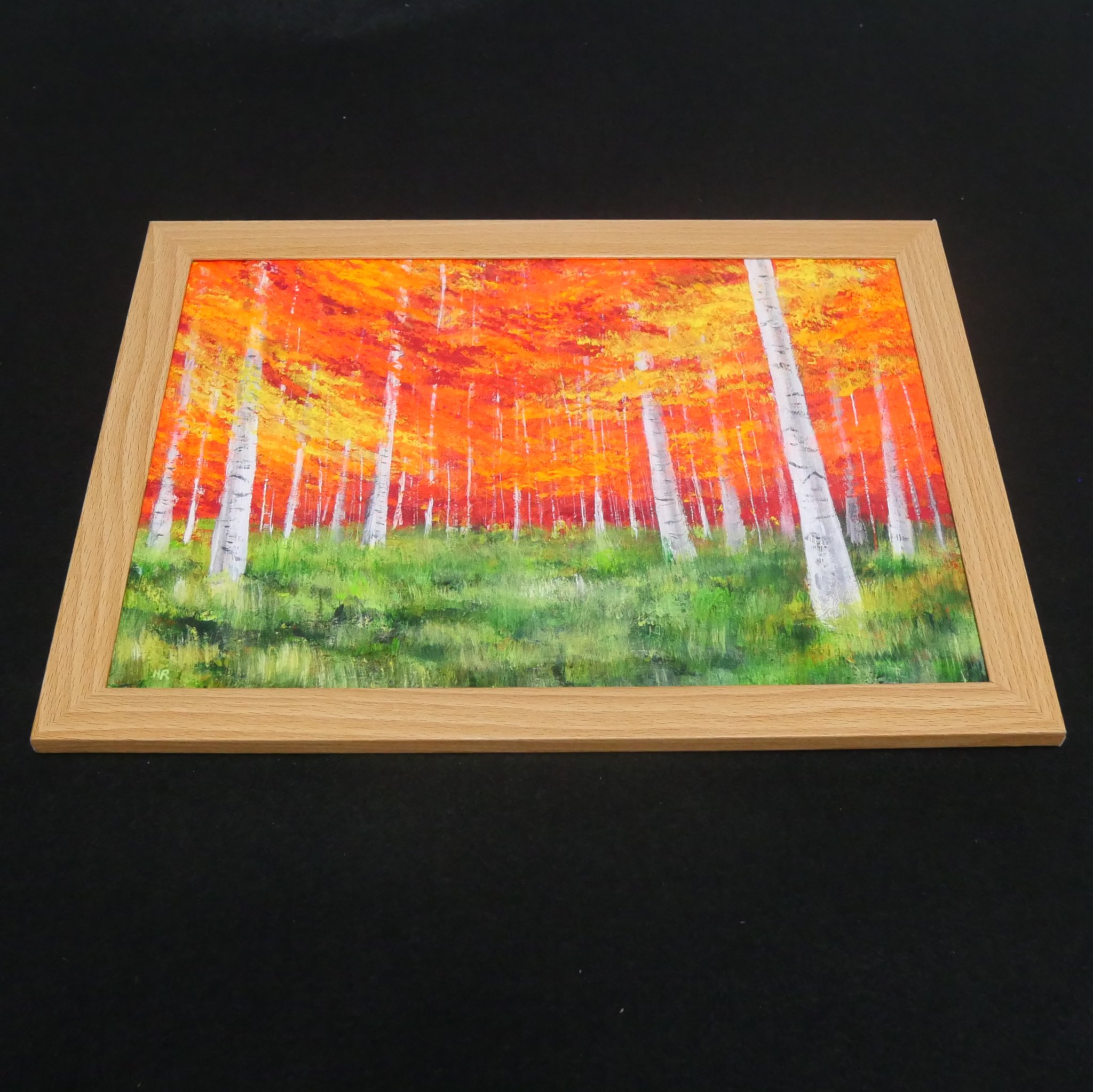油絵 絵画 【白樺の紅葉】 油絵 絵画 【白樺の紅葉】 - メルカリ