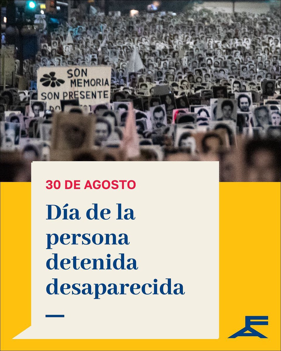 En el día de la persona detenida desaparecida reafirmamos la memoria, la verdad y la justicia como pilares de una democracia sin impunidad, y sostenemos con firmeza que no pararemos hasta encontrarlas