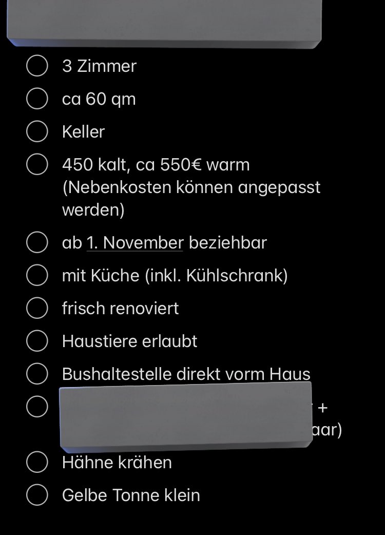 ich helfe gerade jemandem dabei, neue mieter für eine wohnung zu finden und tbh würde ich am liebsten selbst einziehen, wenn es nicht 3 zimmer wären 💔