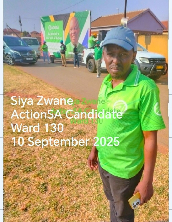#ACTIVISM | #LetsFixWard130
#SiyaforWard130 | #Siyanqoba

By-Election |
10 September 2025
Ward: 130

Join the Movement for Real Change with <a href="/Action4SA/">ActionSA</a>
Stay Informed with <a href="/ewnupdates/">Eyewitness News</a> | <a href="/Newzroom405/">Newzroom Afrika</a> | <a href="/kabelodick/">MR DICK</a> | <a href="/SABCNews/">SABC News</a>

#VoteSiyazwane | #TakeBackWard130 | #StrongerTogether
