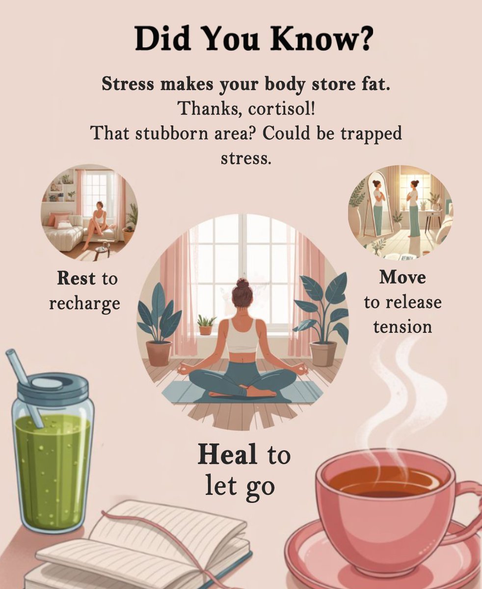 BodyDesignStyle's tweet image. Forget carbs, the real weight-gainer is your boss emailing at 11PM.”

#stressweight #fitgirlproblems #cortisolcontrol