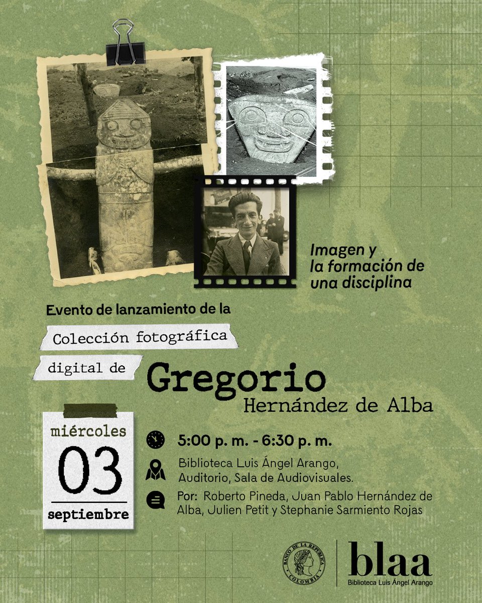 👉El legado fotográfico de Gregorio Hernández de Alba: nueva colección digital de la Biblioteca Virtual.

Más de 600 fotografías que documentan algunas de las primeras investigaciones arqueológicas y etnológicas lideradas por un colombiano📷.
🔗ow.ly/XQ4m50WM00Q