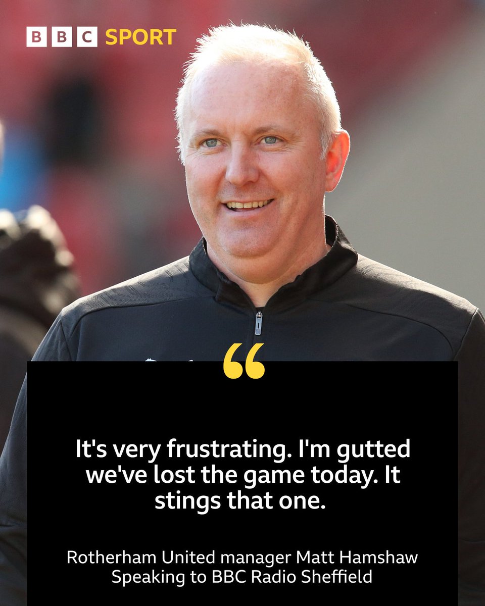 Football Heaven (@footballheaven) on Twitter photo ⚪️🔴Rotherham United boss Matt Hamshaw on their 1-0 defeat away to Doncaster Rovers.
The Millers have won just one of their last 16 league games against newly-promoted sides.
Listen 👉bbc.co.uk/sounds/play/p0…
#RUFC | <a href="/BBCSheffield/">BBC Sheffield</a> ⚪️🔴Rotherham United boss Matt Hamshaw on their 1-0 defeat away to Doncaster Rovers.
The Millers have won just one of their last 16 league games against newly-promoted sides.
Listen 👉bbc.co.uk/sounds/play/p0…
#RUFC | <a href="/BBCSheffield/">BBC Sheffield</a>