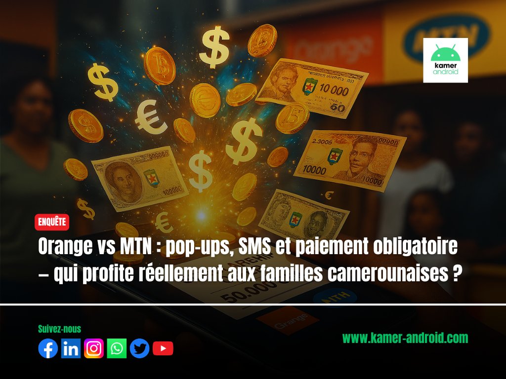 kamerandroid's tweet image. 50 000 FCFA en &quot;bourses&quot;, mais avec conditions strictes et paiements obligatoires…
Qui profite vraiment de cette promo ? 🤔
Lisez l’analyse complète : kamer-android.com/2025/08/30/ora…
#KamerAndroid #OrangeVsMTN #MobileMoney #Bourses #MarketingCameroun #Rentrée2025