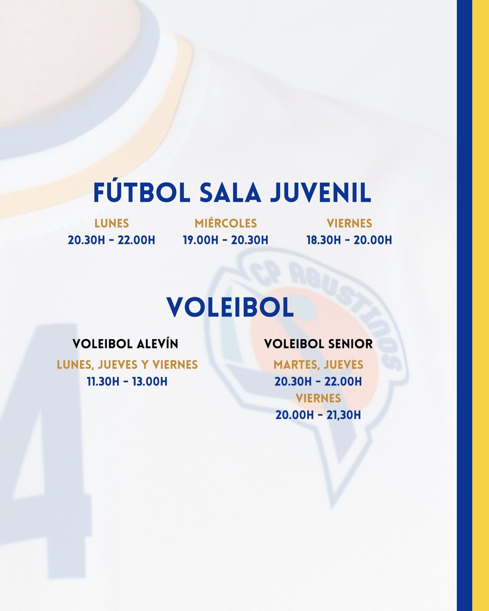 ‼️𝙋𝙐𝙀𝙍𝙏𝘼𝙎 𝘼𝘽𝙄𝙀𝙍𝙏𝘼𝙎

📆 Ya disponibles los horarios para la segunda semana de puertas abiertas

Nos vemos en el Pabellón Padre Marcelino para empezar septiembre a tope 🫡

#ADNagustino