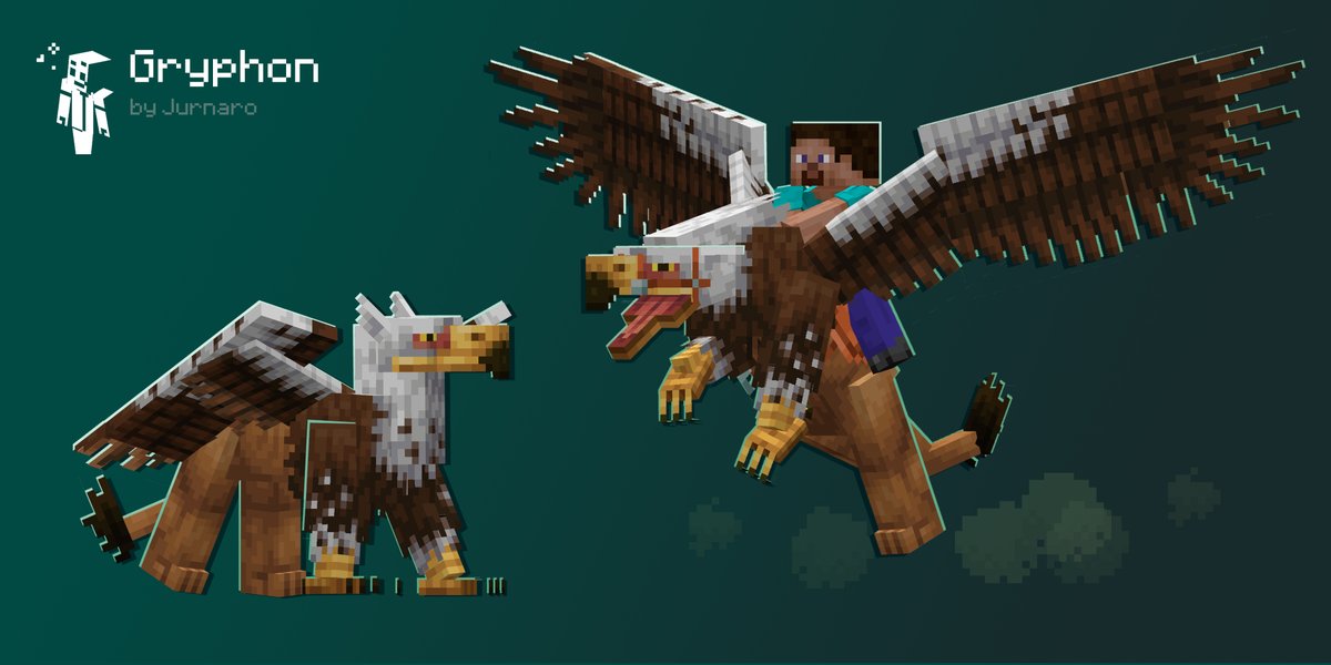 jurnaro97's tweet image. Gryphon🦅🦁

#Minecraft #Blockbench #3d #pixelart