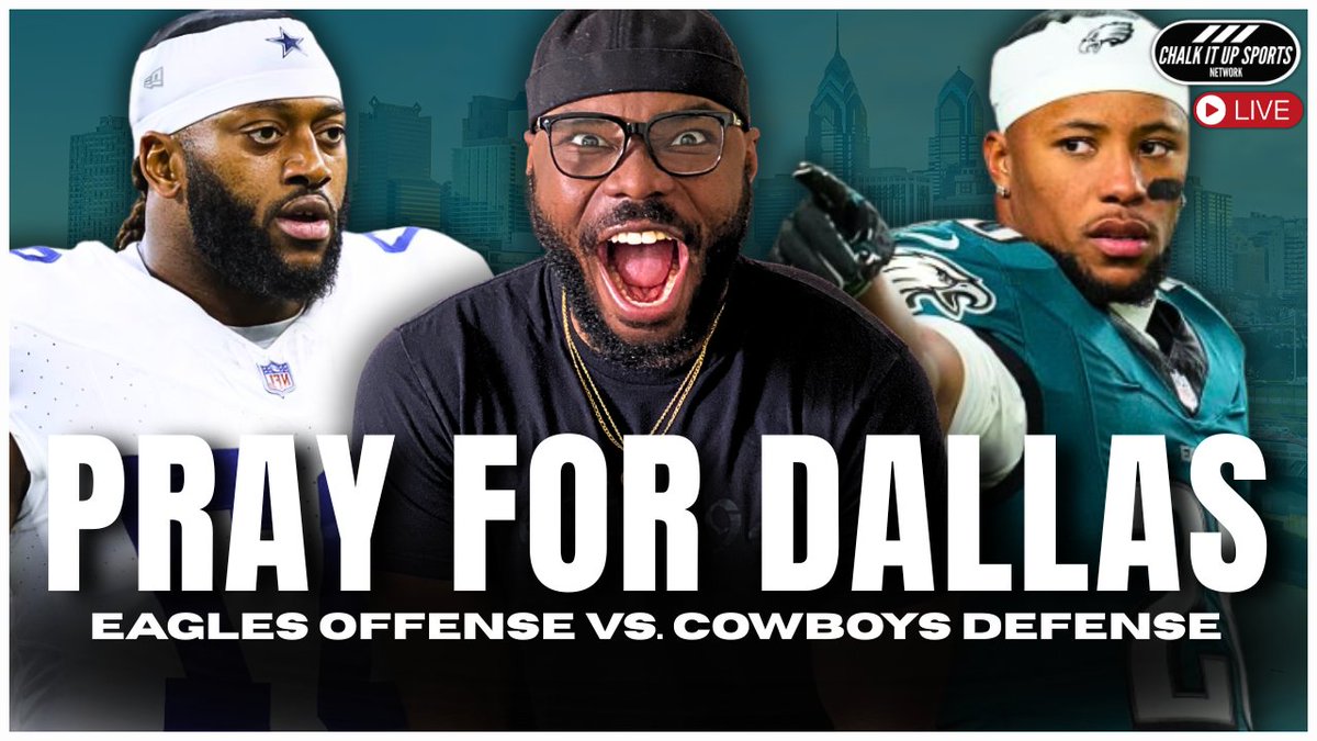 Will the Dallas Cowboys defense have enough answers for the Philadelphia Eagles dynamic offense?

Tune in at 3pm EST (2pm CST) to discuss LIVE on Chalk It Up Sports.
youtube.com/live/UrqCs8cYK…

#Eagles #Cowboys #NFL