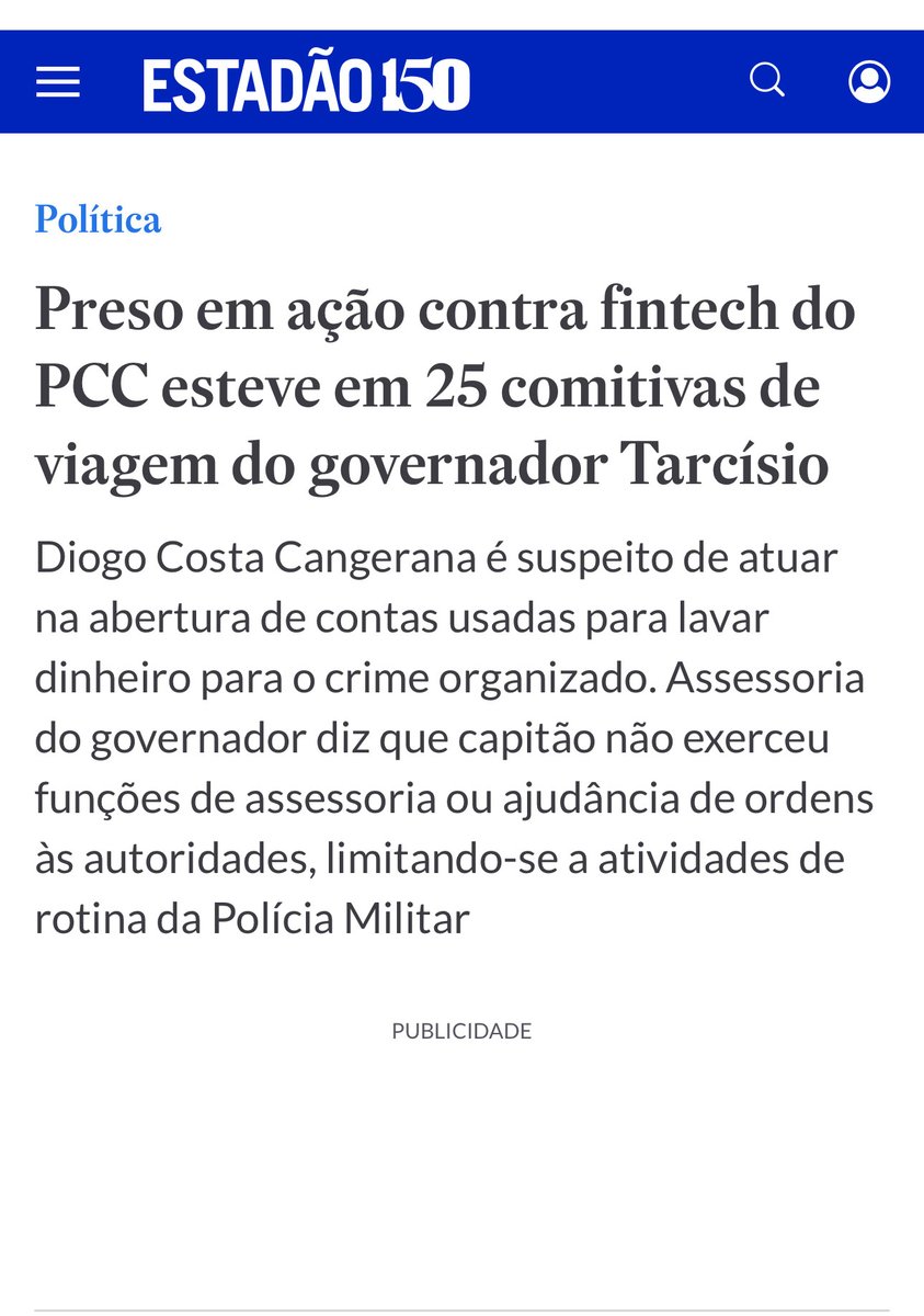Preso na operação da PF contra o PCC era unha e carne com Tarcísio
Quanta coincidência