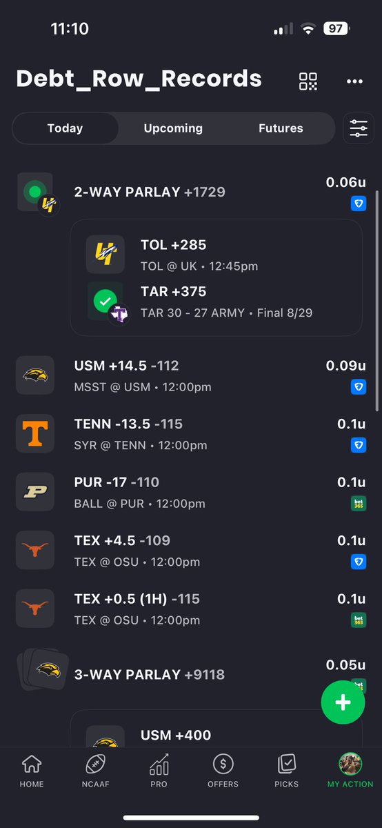 RecordDebt's tweet photo. 1-9 yesterday yikes. But we’re keeping full transparency here. We bounce back today. https://t.co/N3PGfIx0Tt
