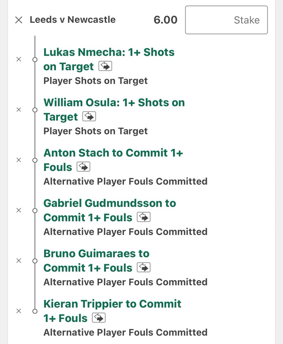 LEEDS VS NEWCASTLE BET BUILDERS⚽️🟨🟥

Good luck!🔞

#LEENEW
#PremierLeague
#GamblingX