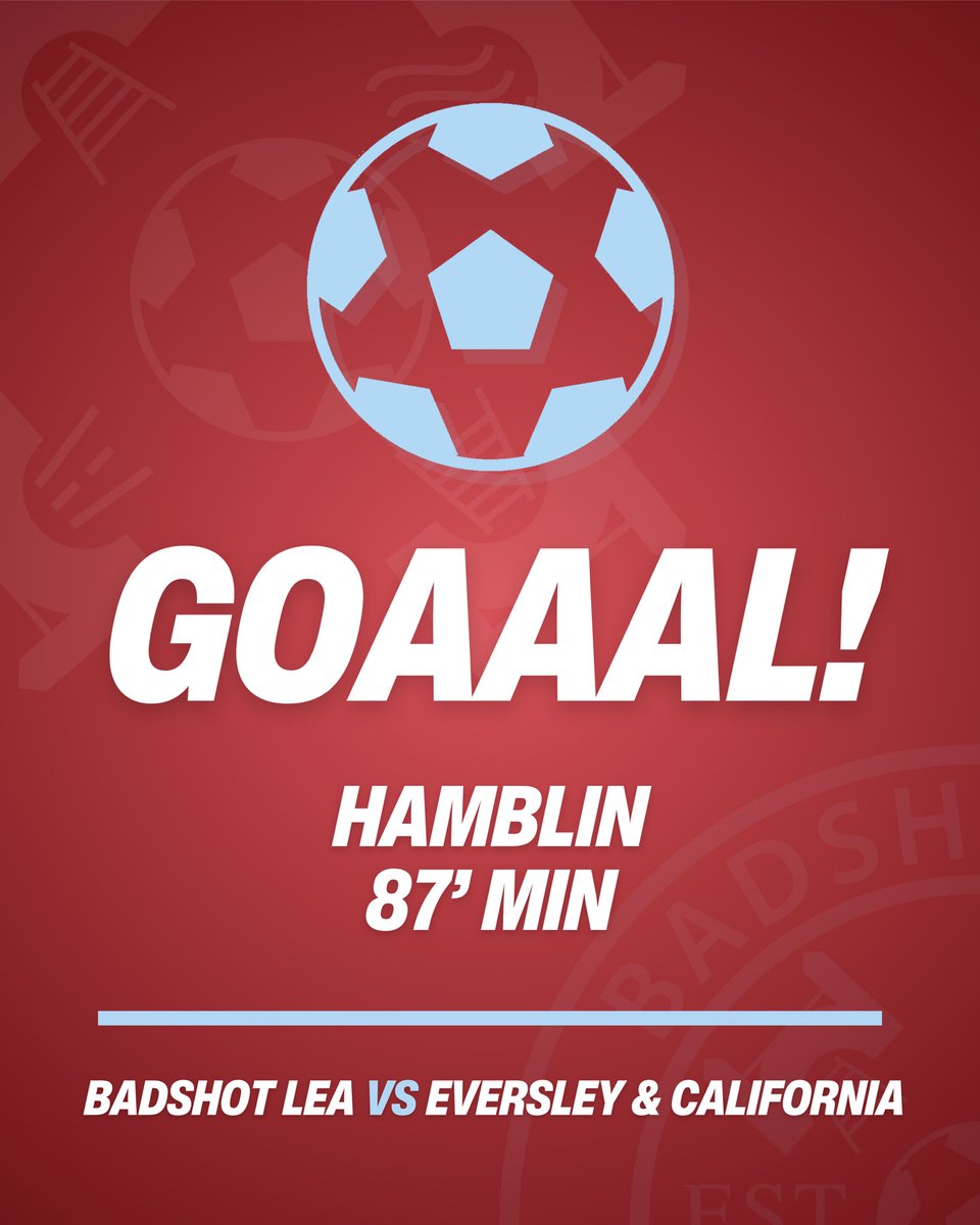 ⏰ 87’

WERE AHEAD!!!

Great play by Edmonds down the left, his low cross is found by Hamblin, who takes it round the defender and smashes it into the bottom corner!!!

BL 4 - 3 <a href="/EversleyCaliFC/">Eversley & California FC 🐗</a> 

#Baggies <a href="/ComCoFL/">Combined Counties Football League</a>