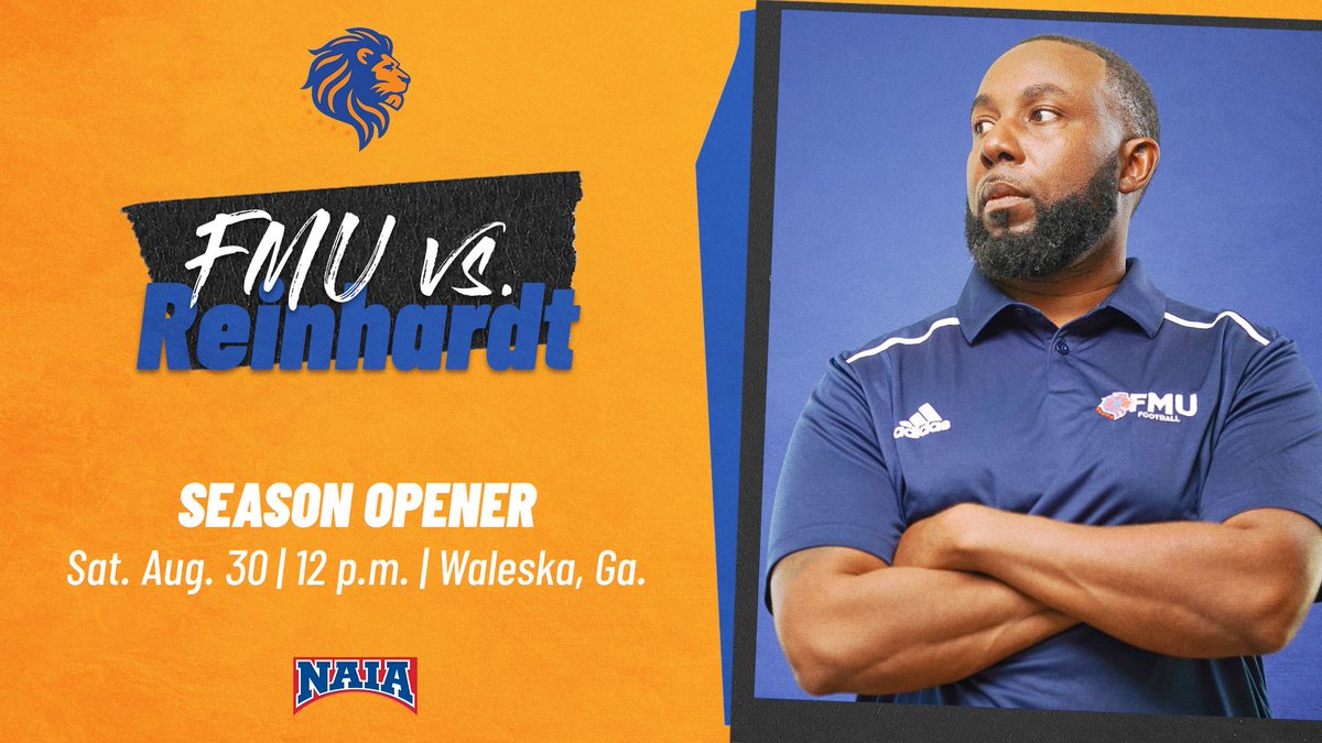 #LIONNATION! It's GAME DAY!! Season Opener and the debut of <a href="/mikejones10/">Coach Mike</a>!

🏐: <a href="/FMULionsFB/">FMU Lions Football</a> 
🆚: Reinhardt
📍: Waleska, Ga.
⏲️: 12 p.m.
📺: youtube.com/@reinhardtathl…
📈: fmuathletics.com/sidearmstats/f…

<a href="/FLMemorialUniv/">Florida Memorial University</a> <a href="/SunConference/">The Sun Conference</a>
 
#fmu #football #seasonopener #hbcu #itsourtime 🦁🏈